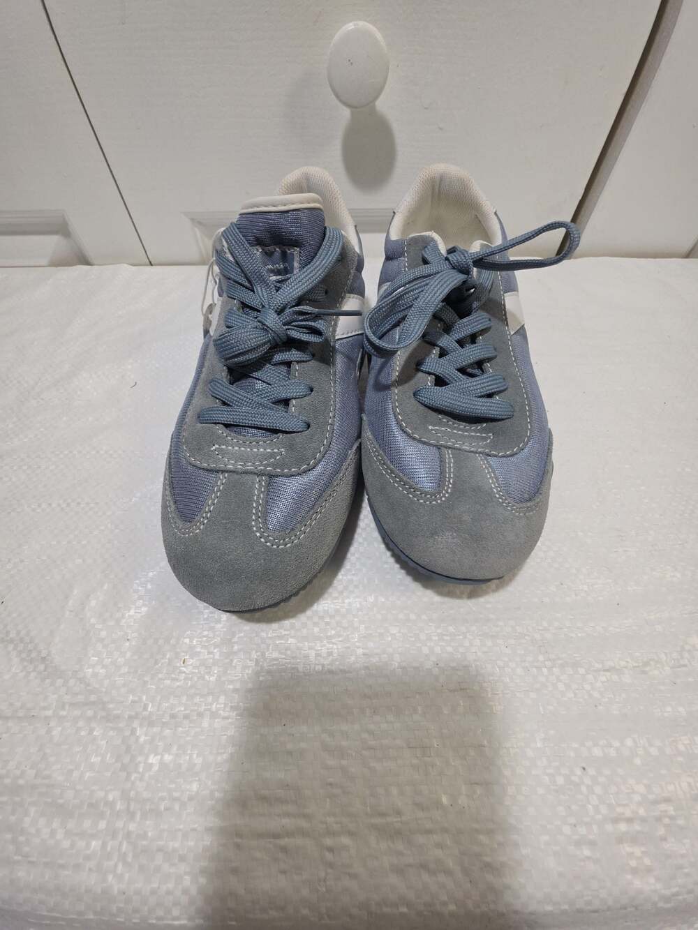 Champion Women's Size 8.5 Blue Suede and Mesh Sneakers